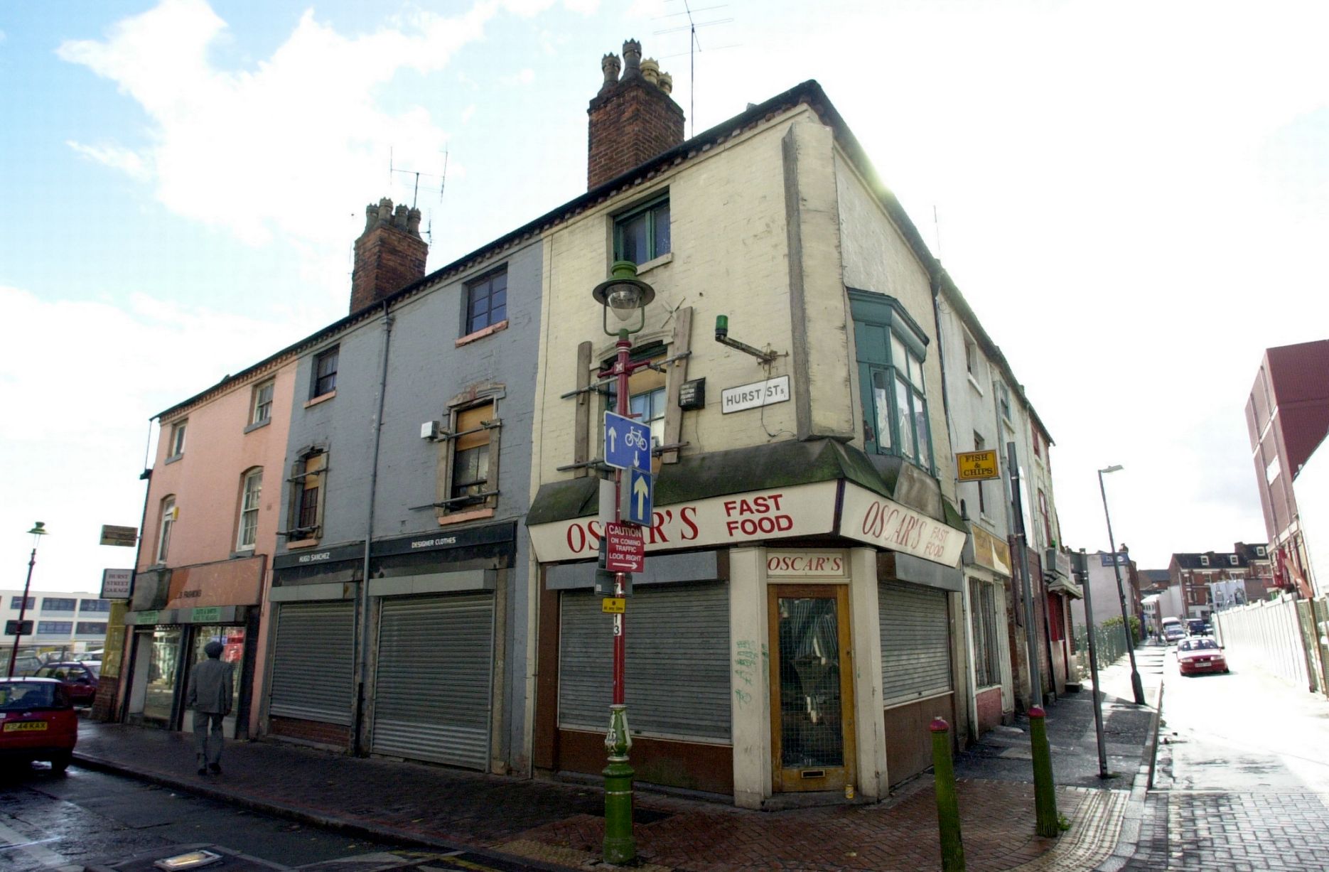 Birmingham back streets and takeaway joints