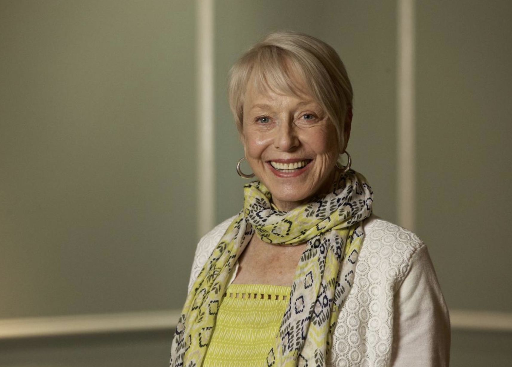  karen grassle older smiling for a professional photograph