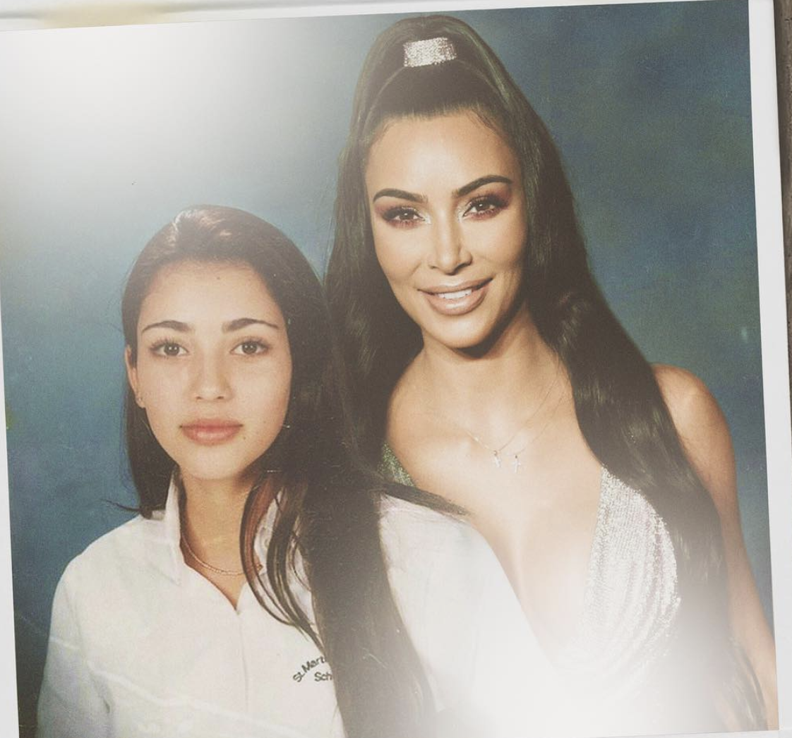 kim kardashian and her younger self