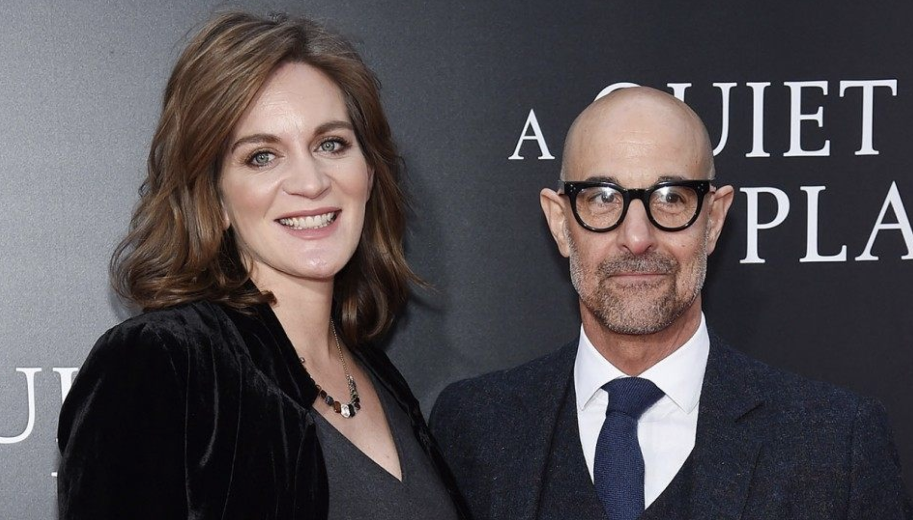 Miami Vice's Stanley Tucci with his second wife Felicity on the red carpet