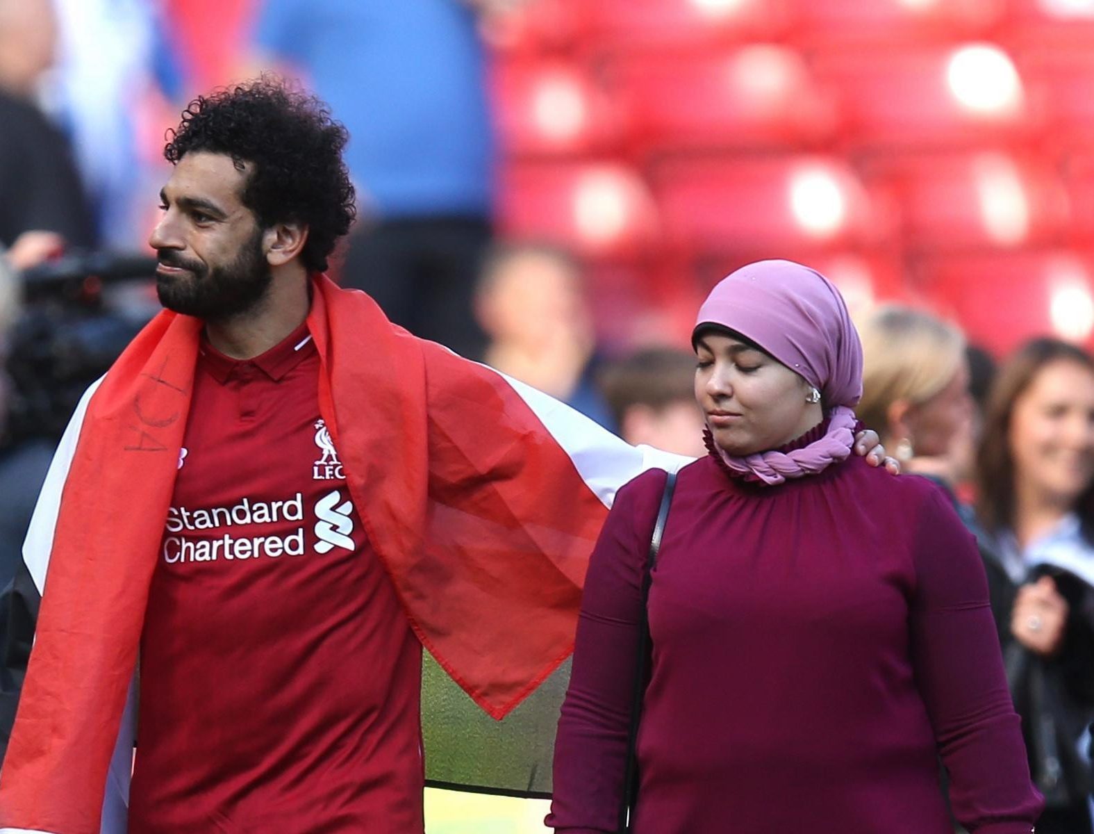 Mohamed Salah And Wife Magi Salah.