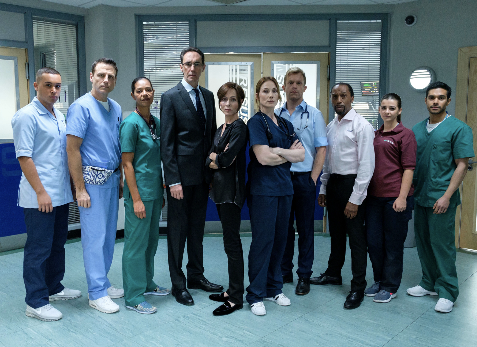 The cast of BBC's Casualty