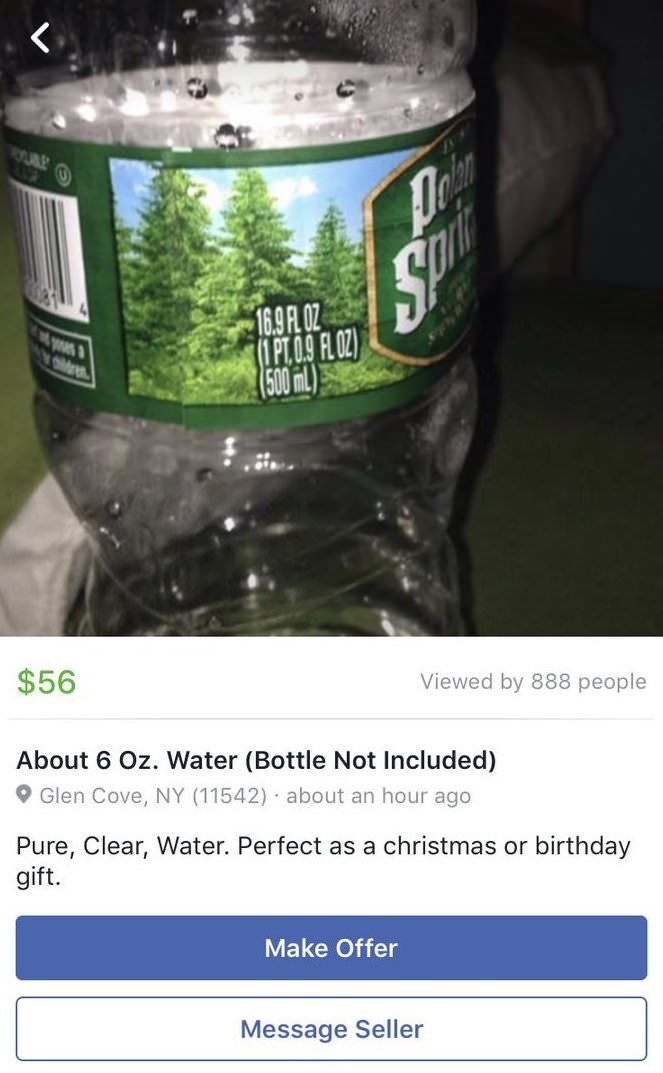 facebook market place bottle