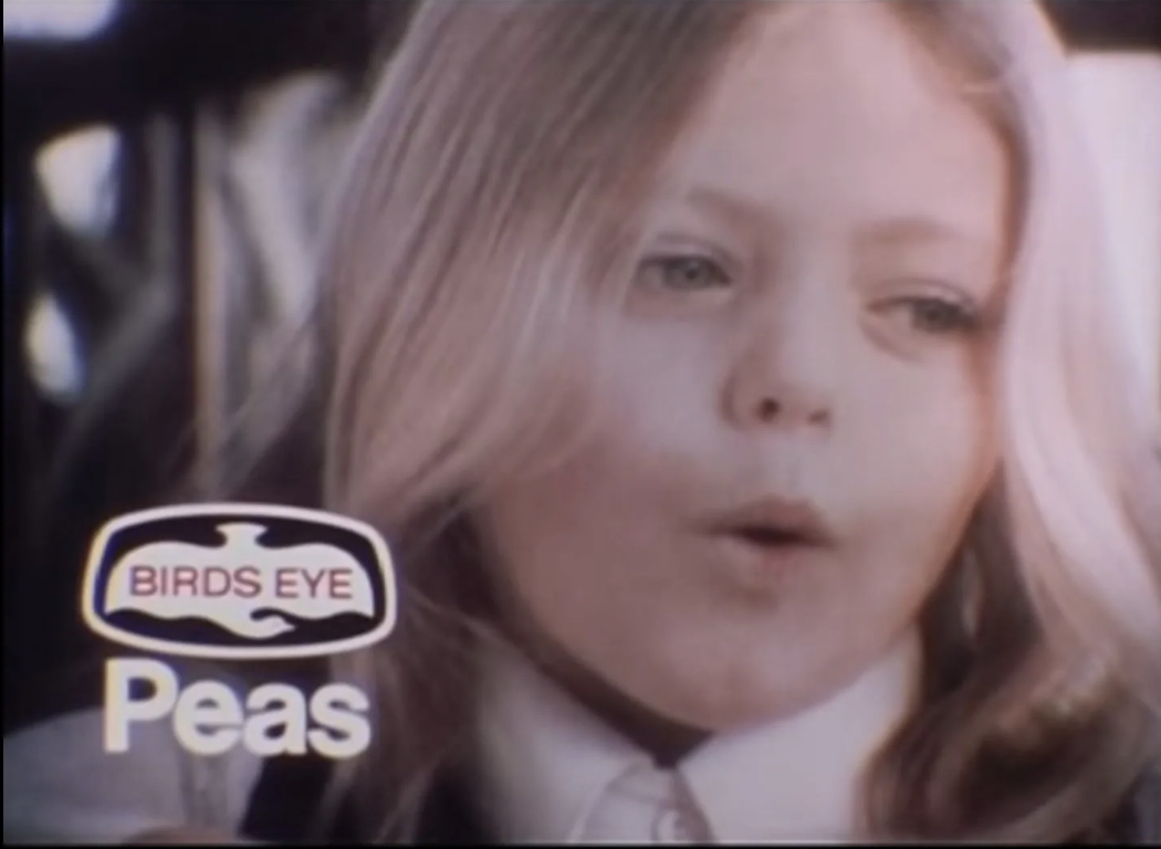 patsy kensit birds eye frozen peas ad