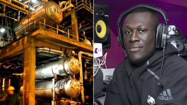 stormzy working in an oil refinery before his hit financial success