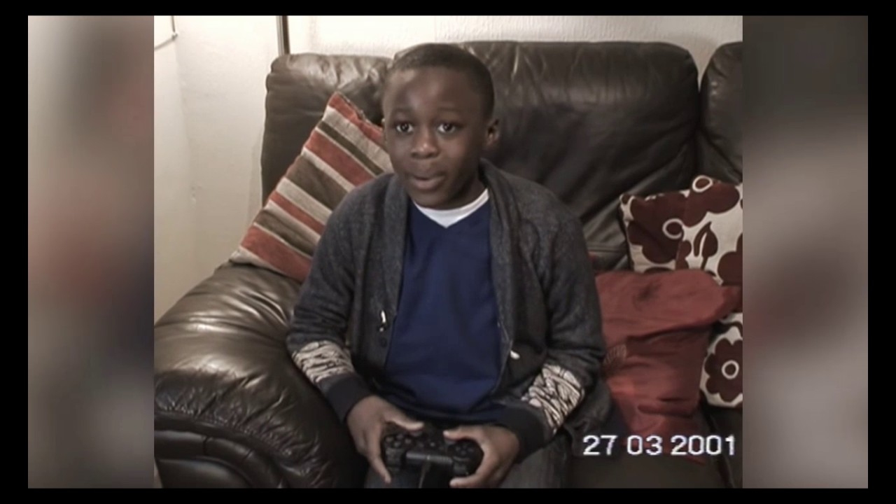 stormzy as a young child rapping on tape