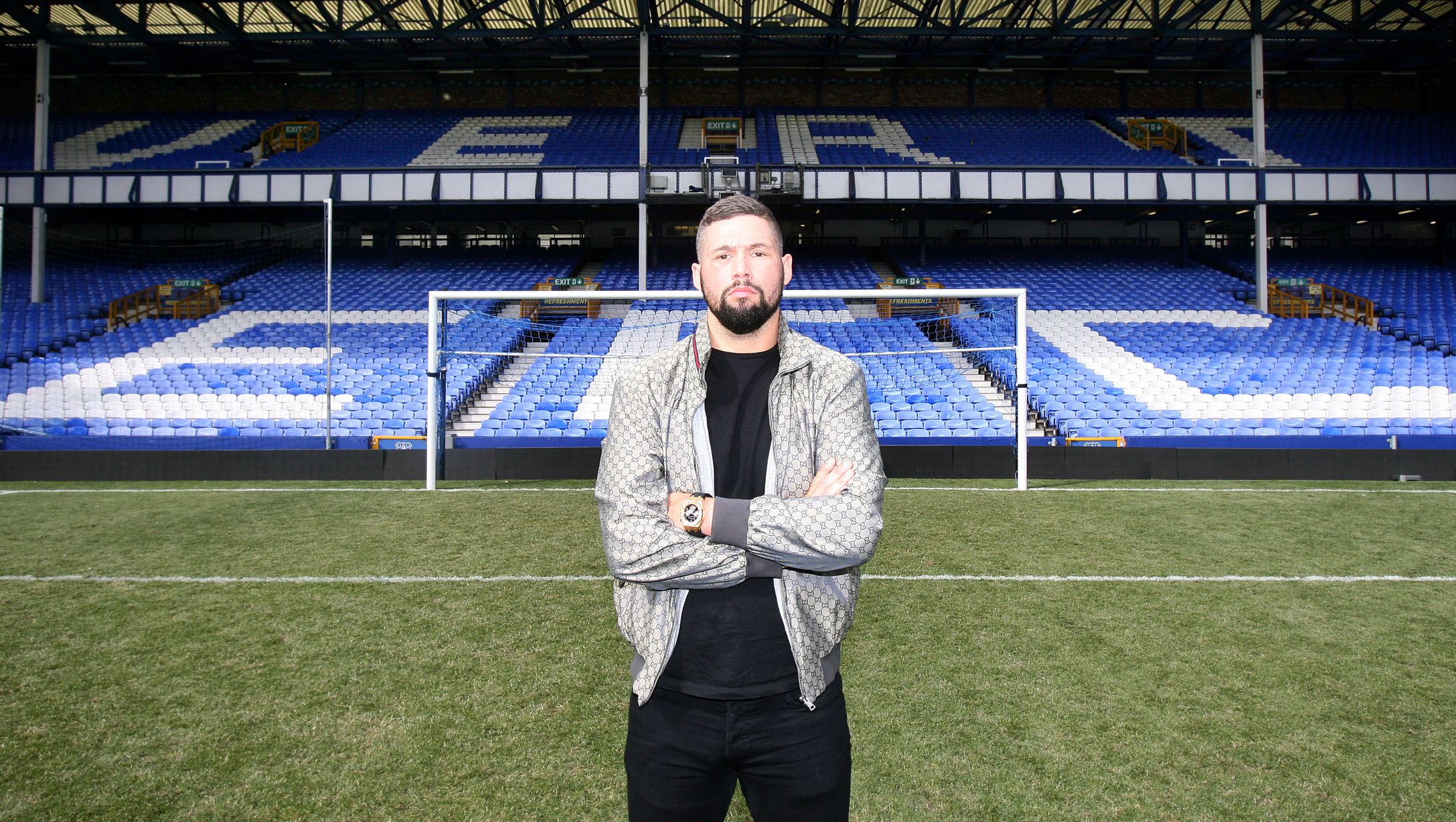 Goodison Park ahead of World title fight against Ilunga Makabu