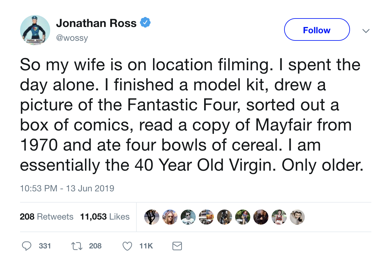 Jonathan Ross Tweet