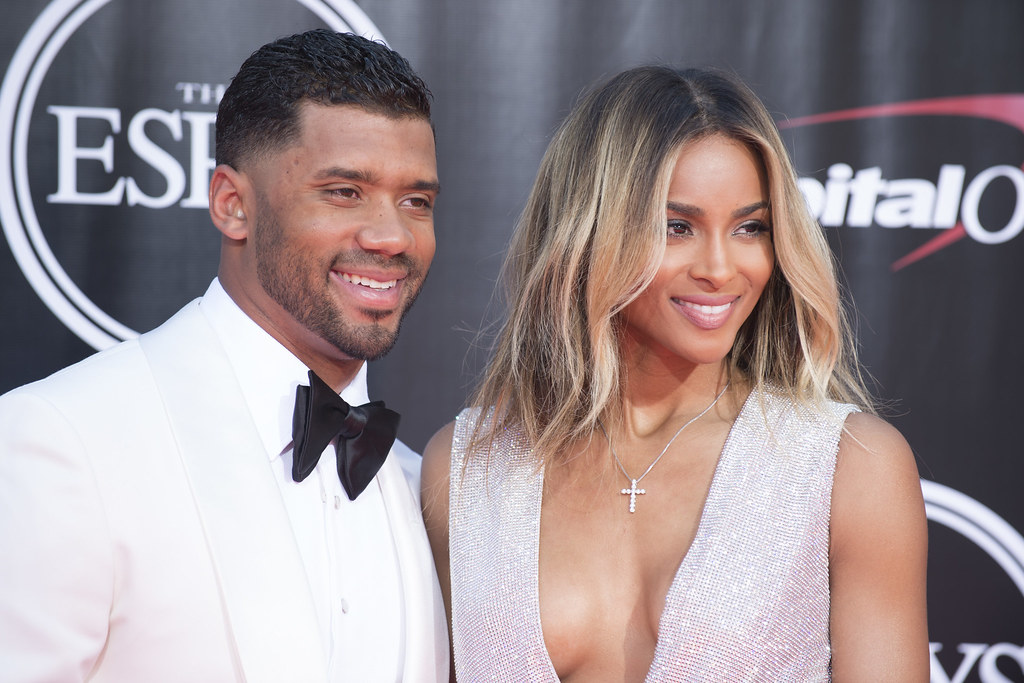 Pictured at the ESPYs with wife Ciara, Seattle's Russell Wilson is in the running for the 2019 NFL MVP award