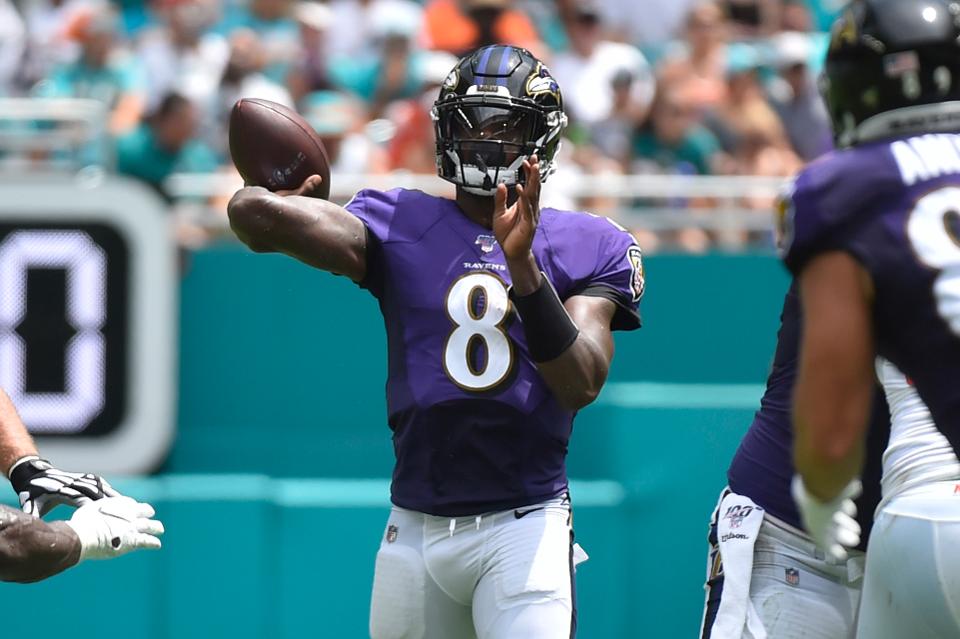 Lamar Jackson of Baltimore has inserted himself into the NFL MVP conversation