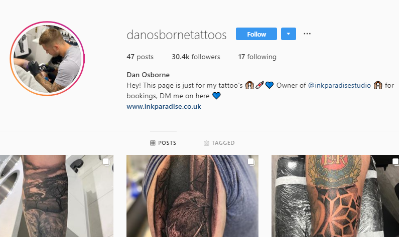 Dan Osborne instagram