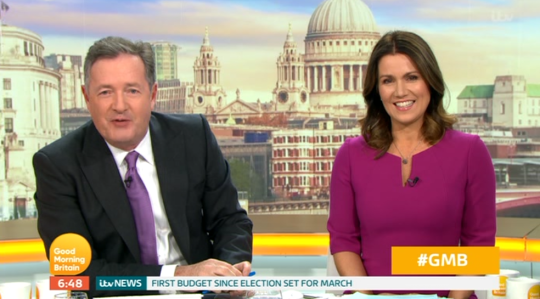 Piers Morgan mocking Love Island Susanna Reid