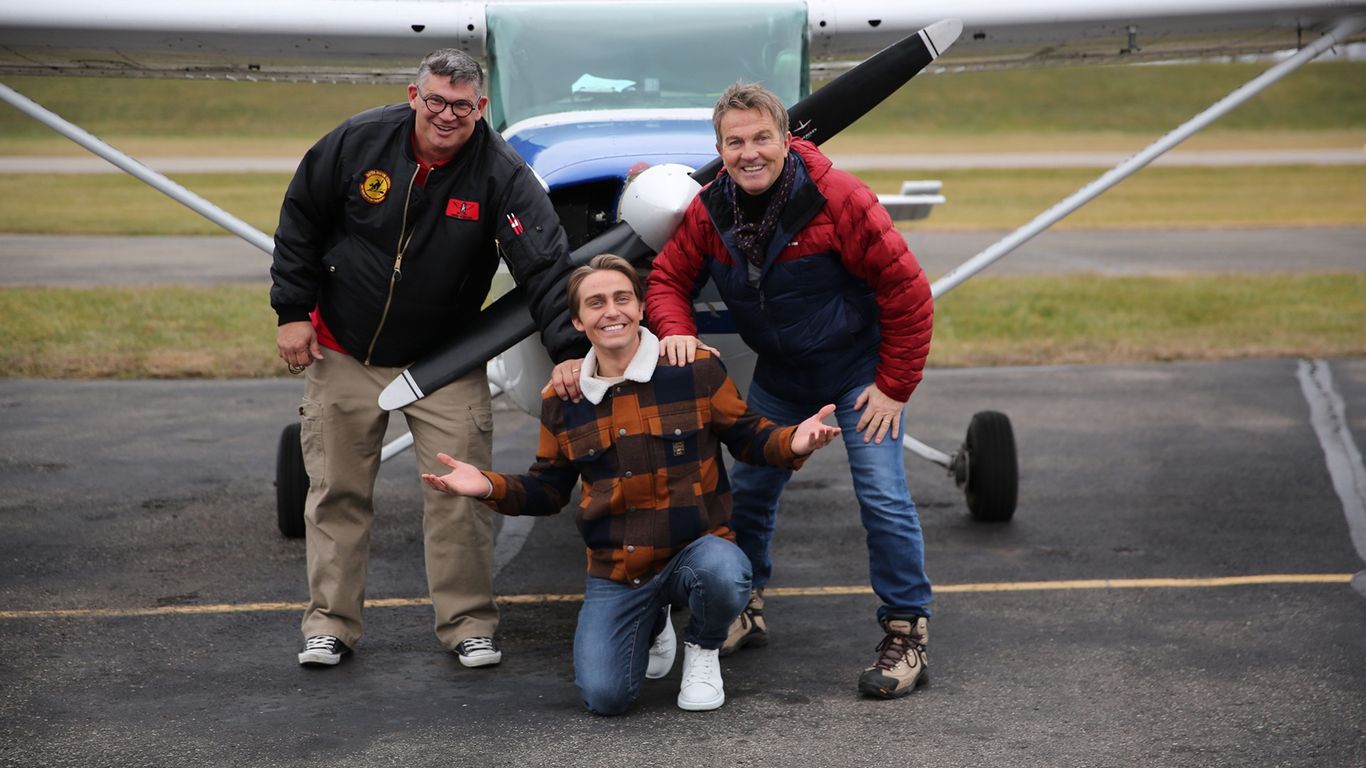 Bradley Walsh age - Chase presenter and son with a plane
