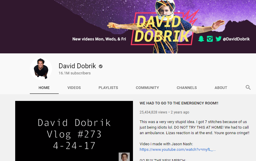 David Dobrik youtube