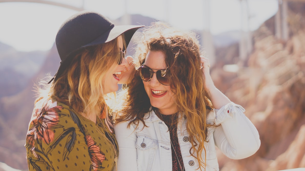 good friends laughing