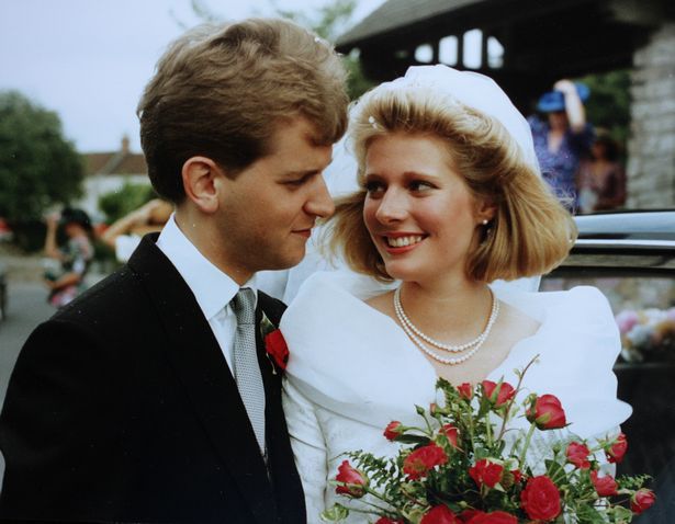 Kirsty Rowley age on their wedding day in the 90s.