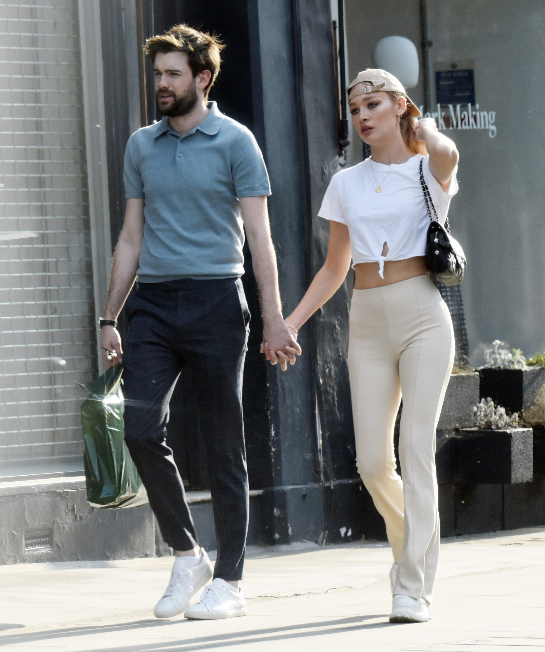 is jack whitehall married. pictured with girlfriend roxy horner