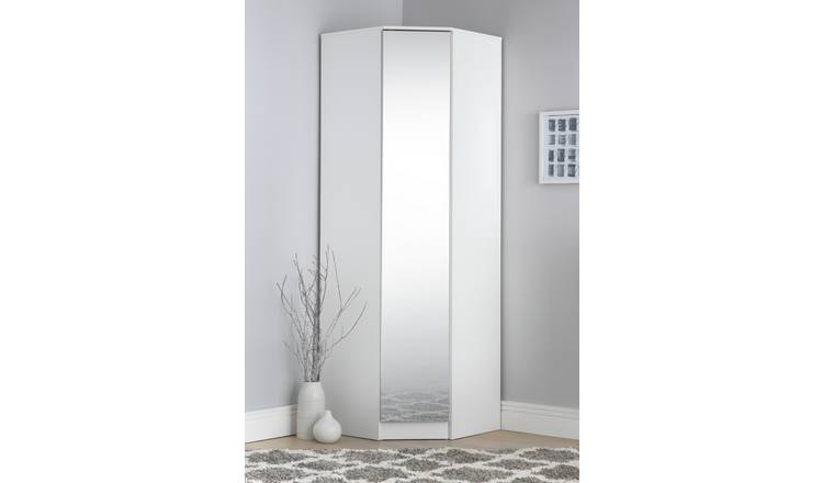 Argos Home Cheval Gloss 1Dr Corner Mirrored Wardrobe