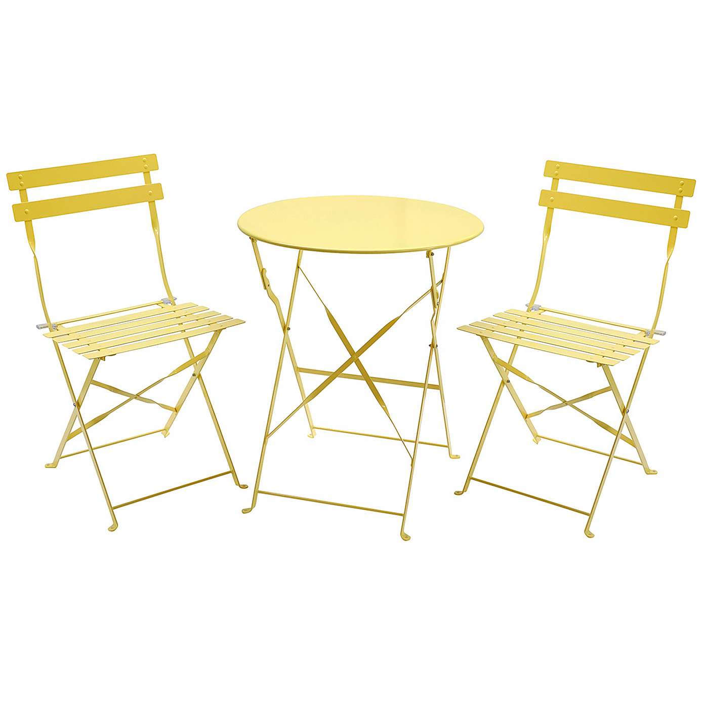 Charles Bentley Yellow Folding Bistro Set