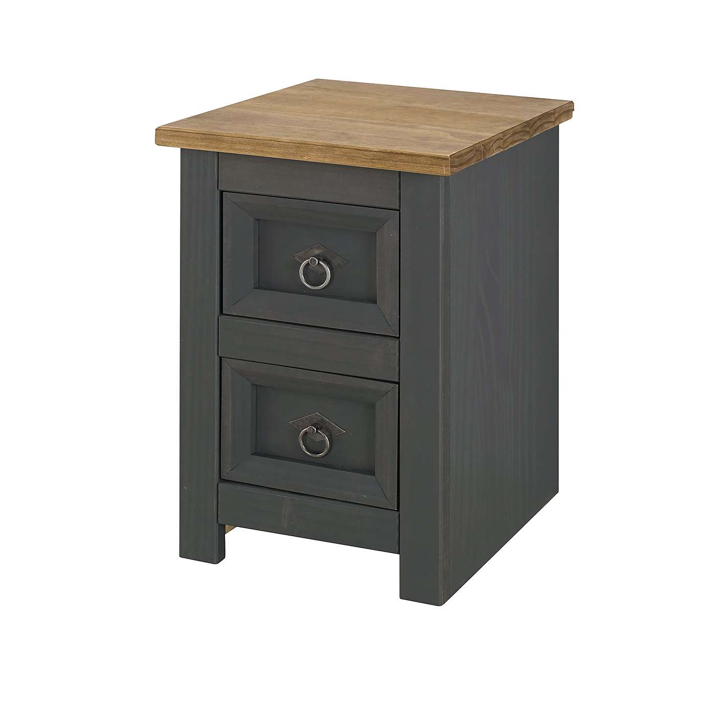 Corona Carbon 2 Drawer Bedside