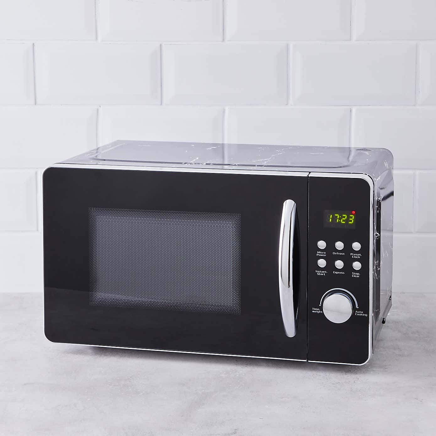 Black Marble Dunelm Microwave