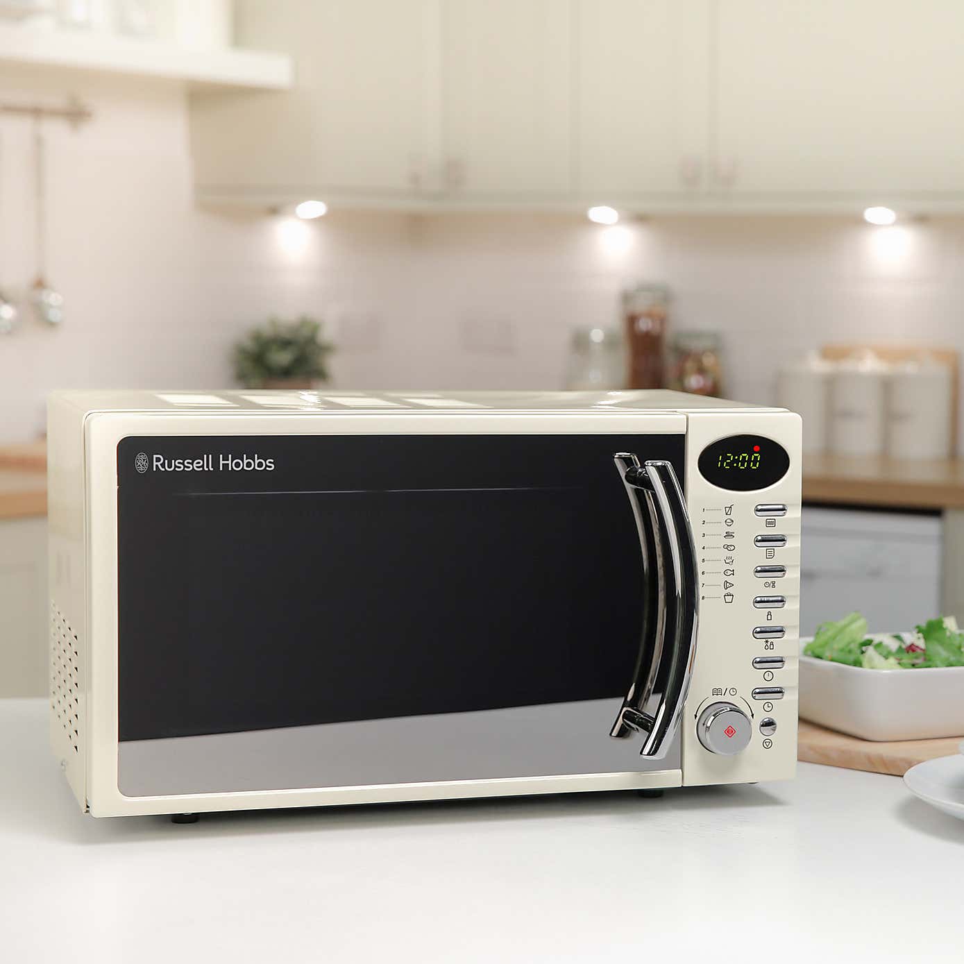 Russell Hobbs 17L 700W Cream Digital Microwave