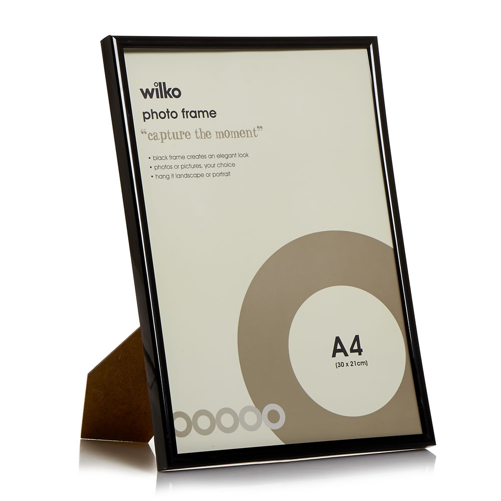 Wilko Black Easy Photo Frame A4 for £2.50