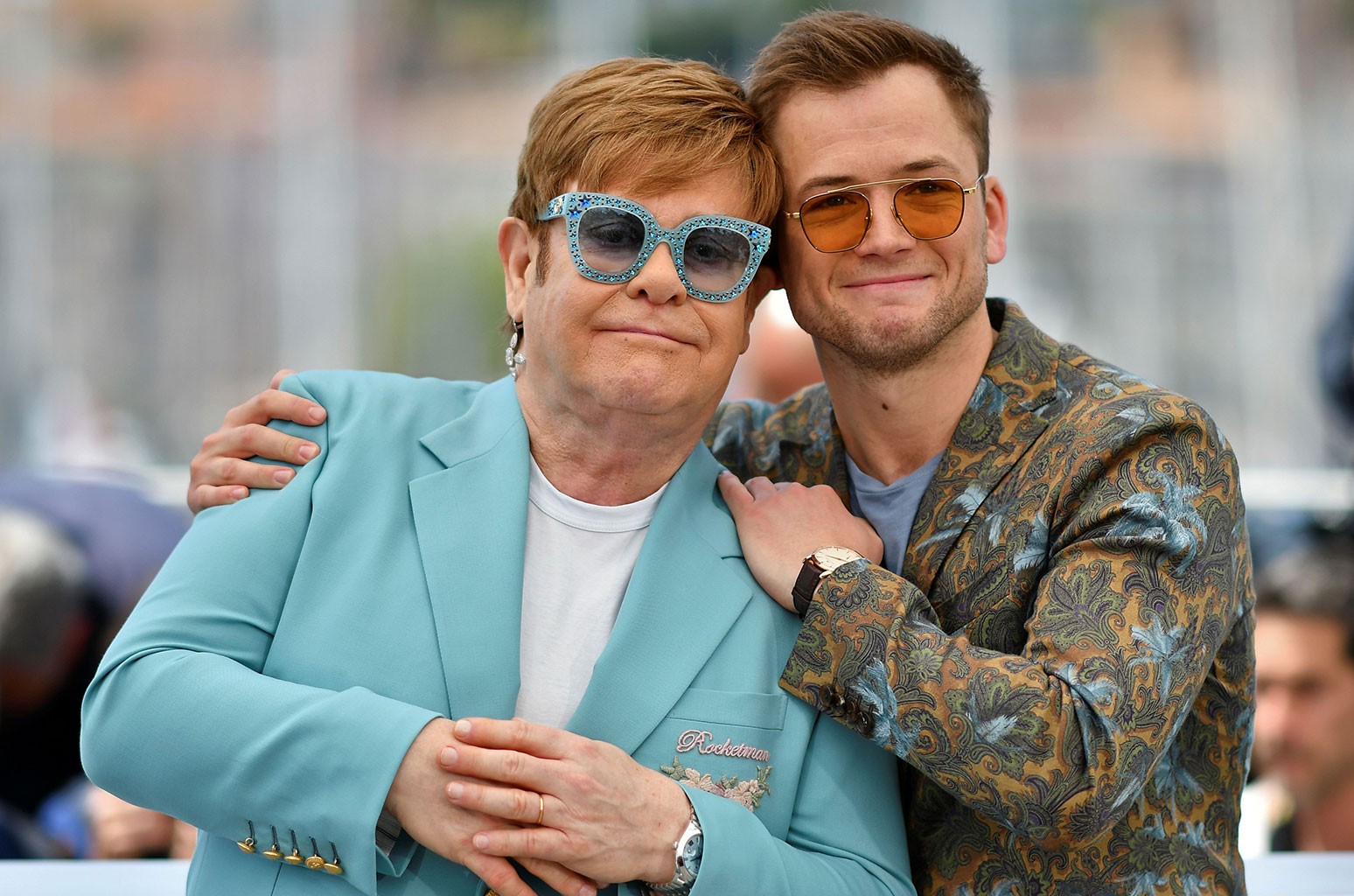 Elton John net worth Elton and Taron Egerton celebrate the release of movie