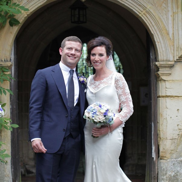 Dermot O’ Leary and Dee Koppang on their wedding day.