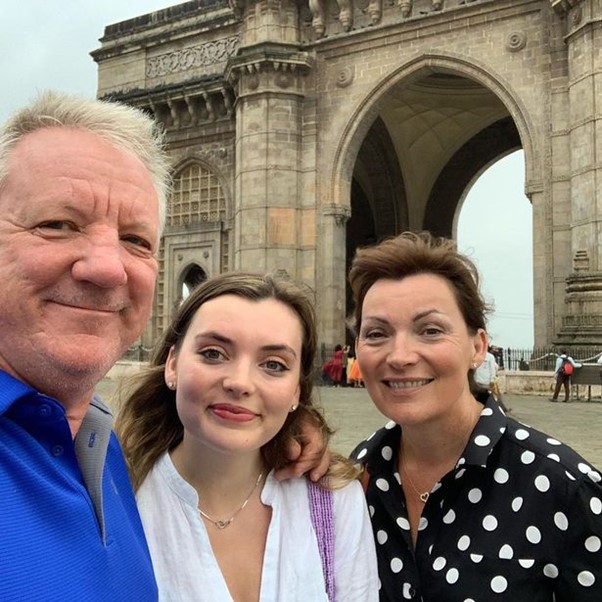 Lorraine Kelly, husband Steve Smith and daughter Rosie.