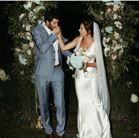 Danielle and new husband Nate on their wedding day.