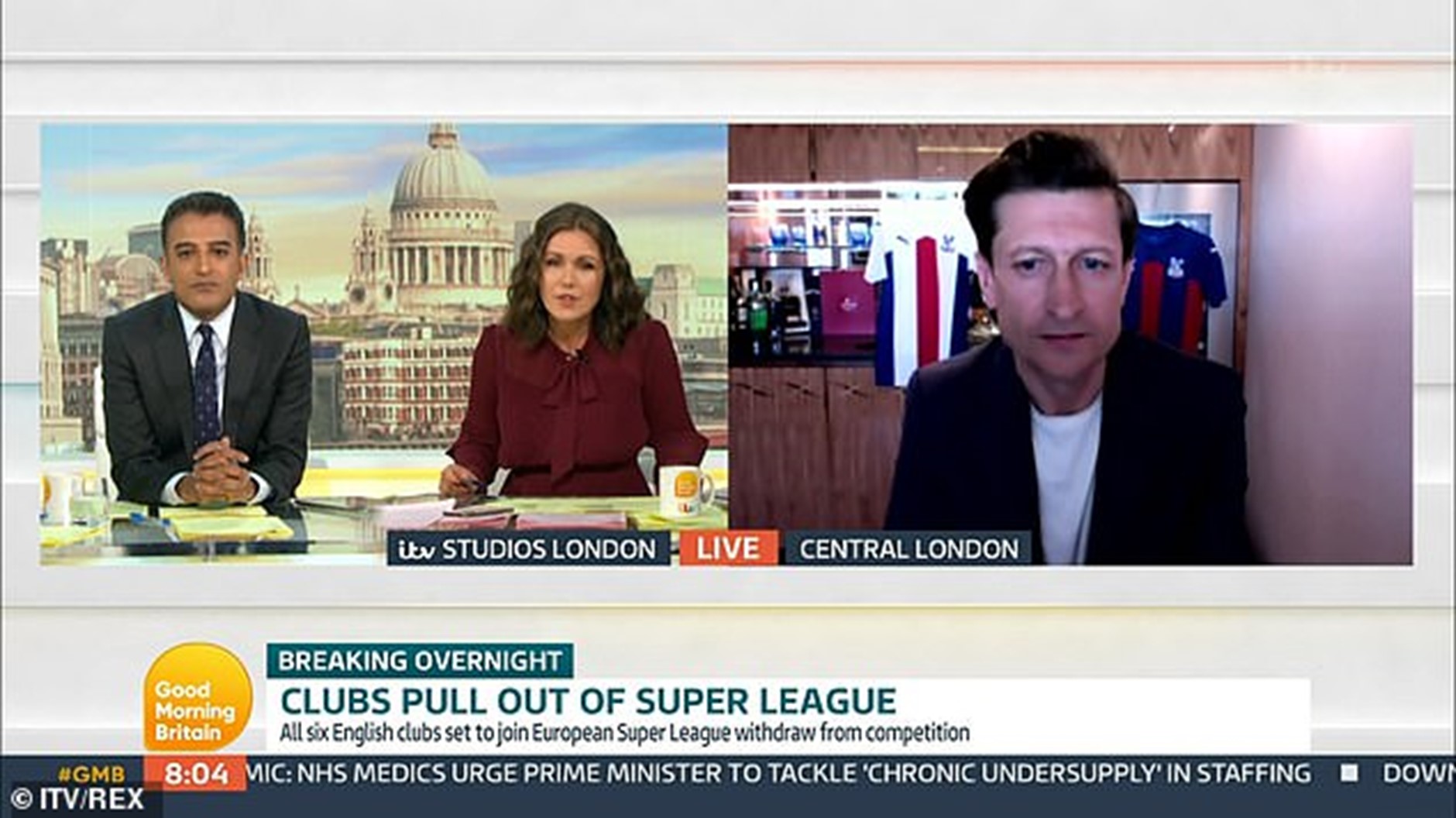 Susanna Reid interviews Steve Parish live on Good Morning Britain.