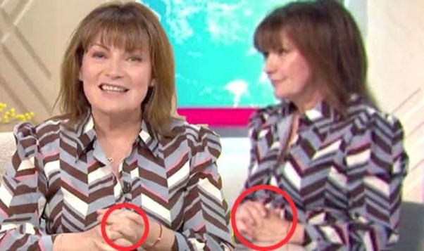 Lorraine Kelly appears on Good Morning Britain without her wedding ring.