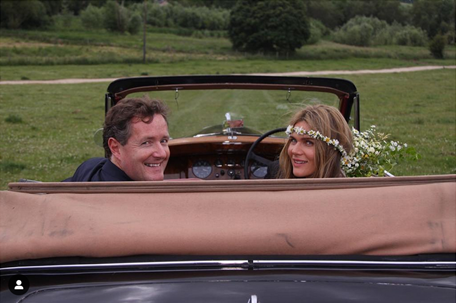 Piers and Celia Walden on their wedding day.