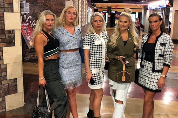 The WAGS in Las Vegas for Tyson's fight, including John Fury Jr’s wife Shirelle (middle).