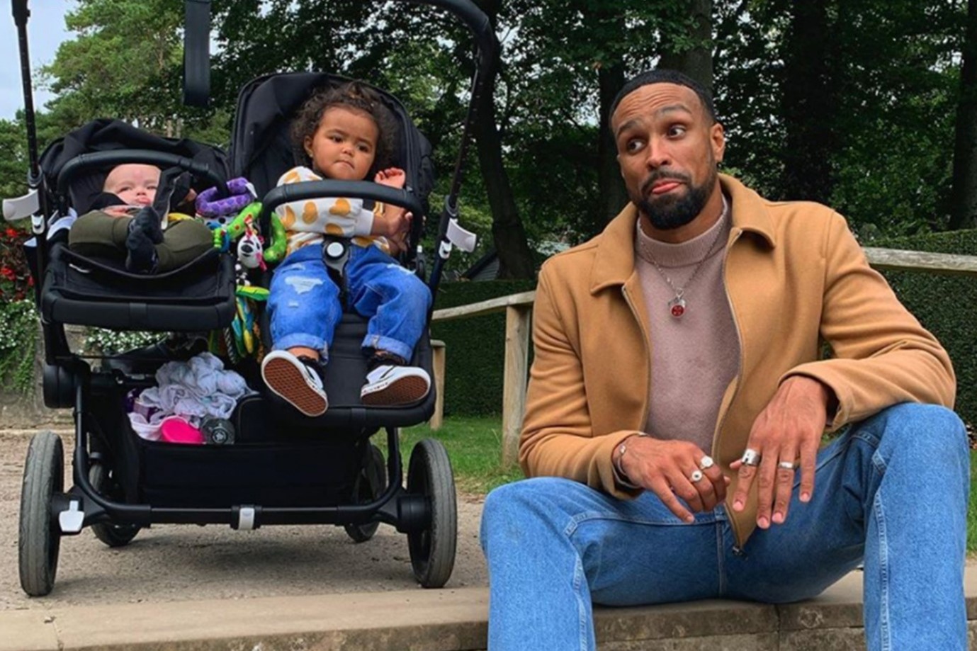 Ashley with his beautiful children Micah and Rose.