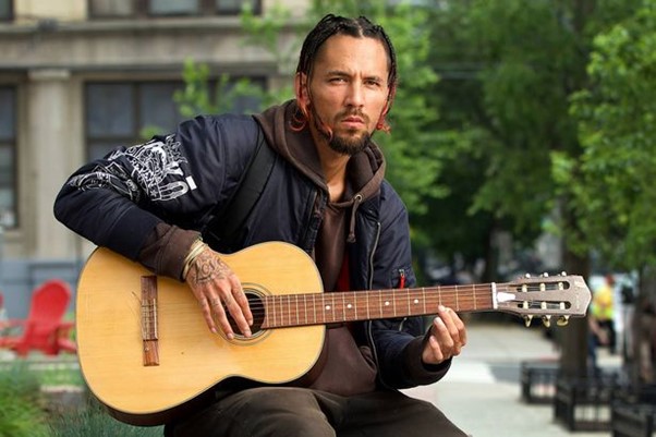 Katherine Berkery’s son Jonathan busking in New Jersey.