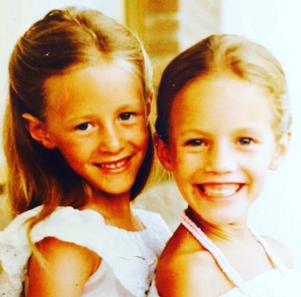 Caroline and Jody Flack in their early years.