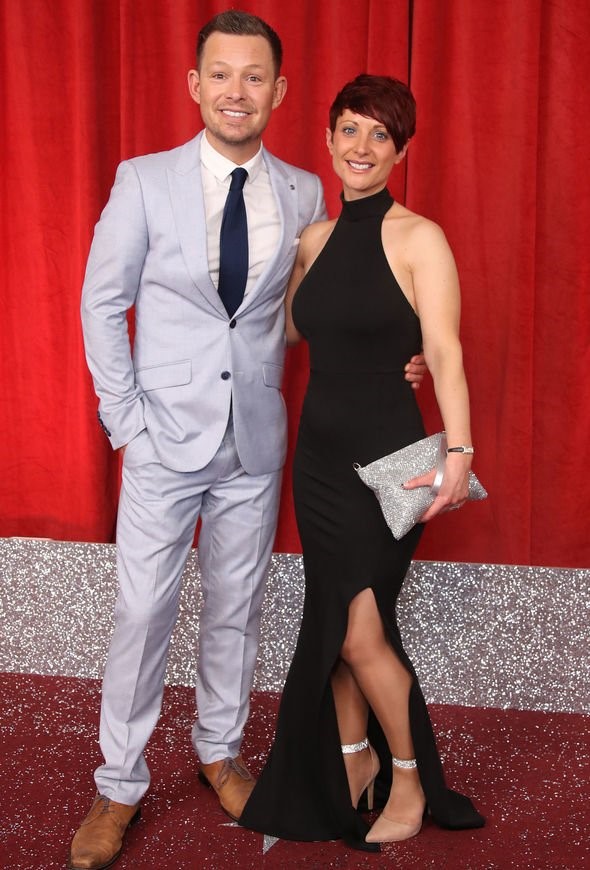 Katy Fawcett and husband Adam Rickitt.