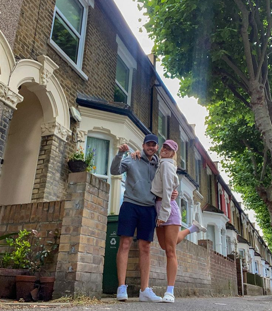 Chloe Meadows and George Wales get the keys for their new property.