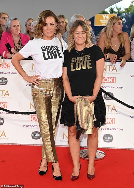 Jody Flack and Caroline’s friend Natalie attending the National Television Awards.