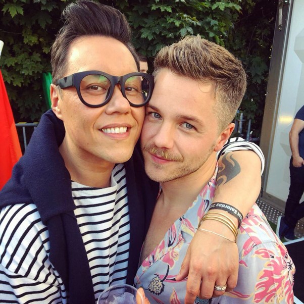 Gok Wan Husband: The star with ex-boyfriend David Ames back in 2019.