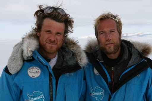 Ben Fogle and James Cracknell in their Omega 3 South Pole Race.