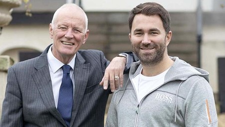 Barry Hearn Net Worth: With son and new Matchroom Sport chairman Eddie.