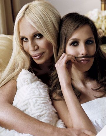 Donatella and Allegra Versace