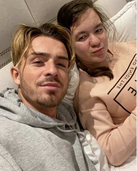 Holly Grealish with her famous footballer brother Jack.