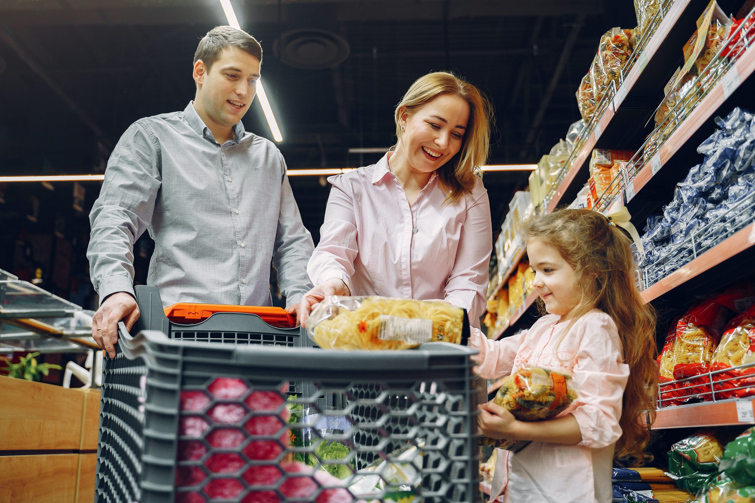 Family in Supermarket