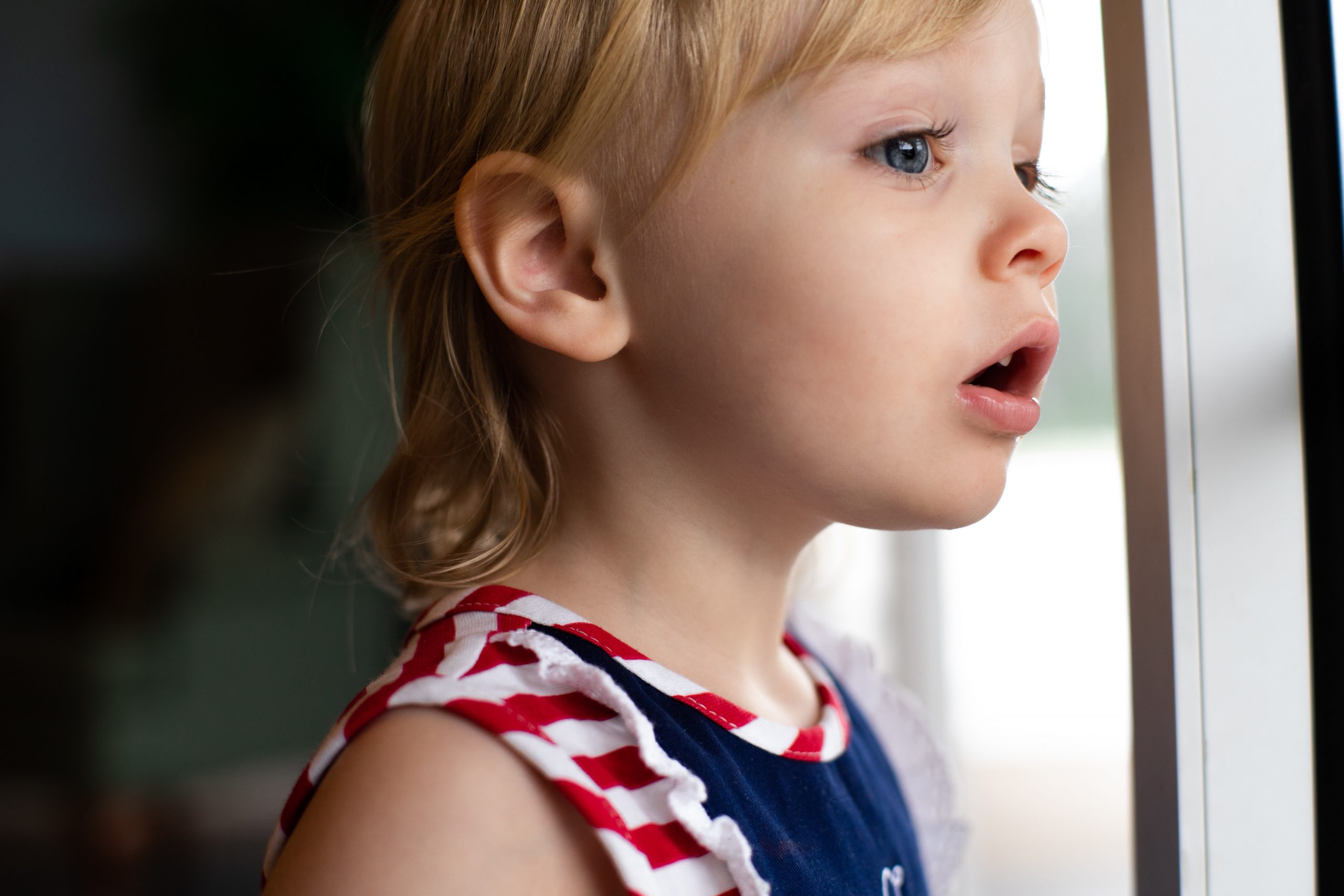 Little Girl Looking at Something