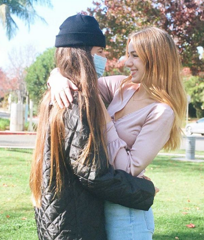 The influencer with girlfriend Chloe Lukasiak.