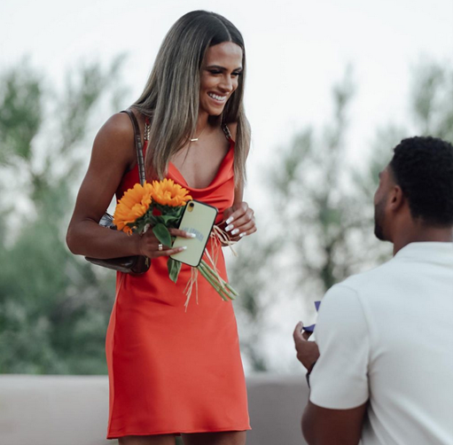 The former NFL star proposes to Olympian girlfriend Sydney McLaughlin.